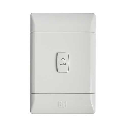 CBi PVC Bell Push Switch 4x2 - White