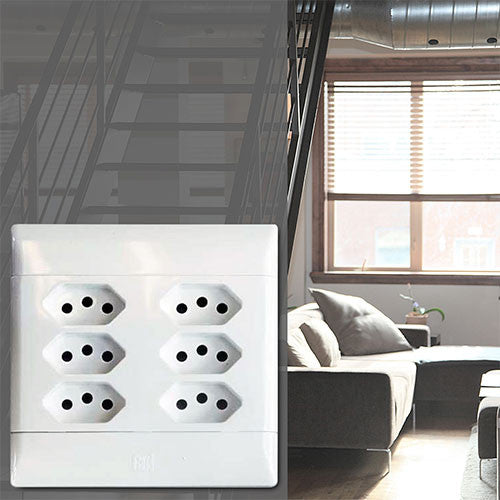 CBi PVC 6 Slimline Socket 4 x 4 - White