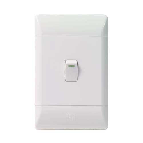 CBi PVC 1 Lever 1-Way Light Switch 4x2 - White