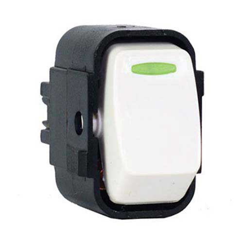 CBi PVC 1-Way Switch Module Insert - White