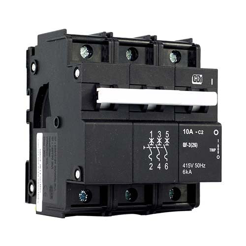 CBi QF-3(26) Dual Mount High Rating Circuit Breaker C2 3P 6kA