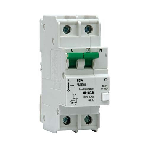 CBi QF14CD DIN Rail Earth Leakage 1P+N 6kA 63A