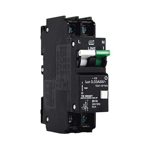 CBi QF17A Dual Mount Earth Leakage 1P+N 6kA