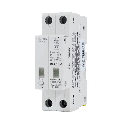 CBi QKLN-2(13)D DIN Rail Surge Protector with Indication 1P+N 275V 40kA