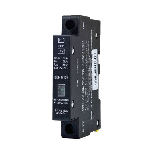 CBi QKL-1(13) Mini Rail Surge Protector with Indication 1P 275V 40kA