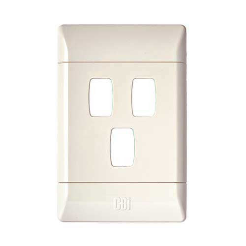 CBi PVC 3 Module Grid Plate 4x2 - White