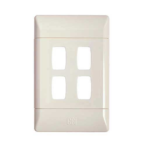 CBi PVC 4 Module Grid Plate 4x2 - White
