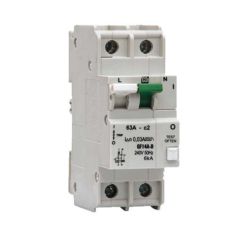 CBi QF14AD DIN Rail Earth Leakage 1P+N 6kA