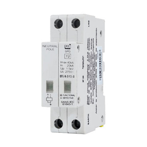 CBi QFLN-2(13)D DIN Rail Surge Protector with Indication 1P+N 275V 10kA