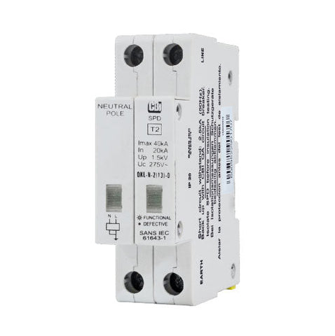 CBi QKLN-2(13)D DIN Rail Surge Protector with Indication 1P+N 275V 40kA