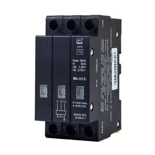 CBi QKL-3(13) Mini Rail Surge Protector with Indication 3P 275V 40kA