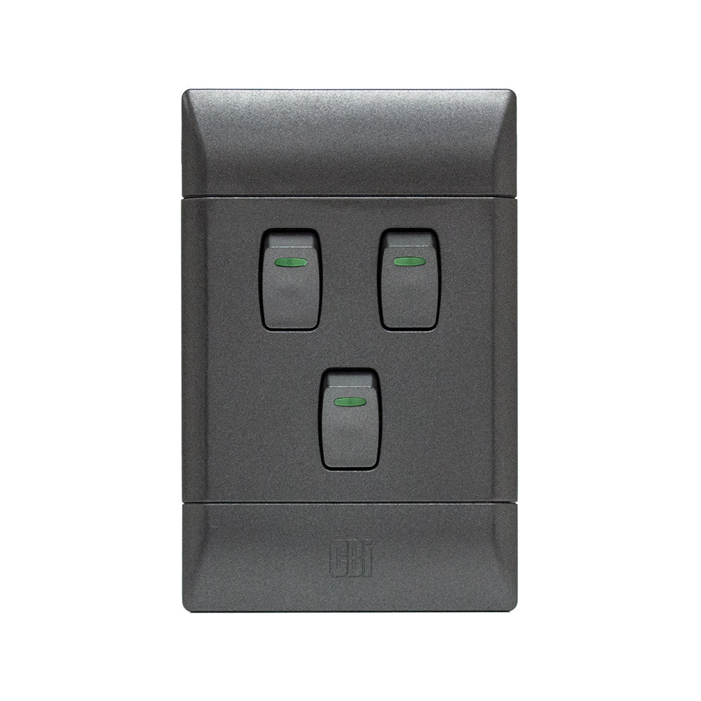 CBi Switch Ultra 3 Lever 1-Way Light Switch 4x2
