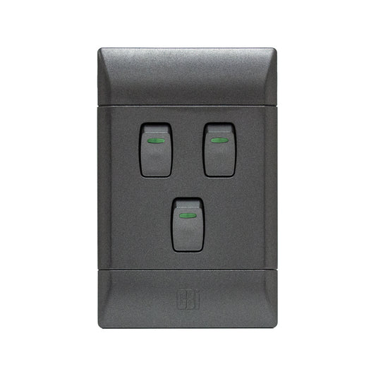 CBi Switch Ultra 3 Lever 1-Way Light Switch 4x2