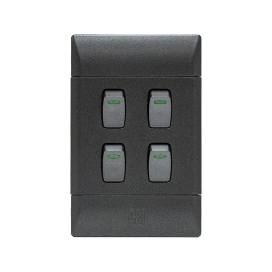 CBi Switch Ultra 4 Lever 1-Way Light Switch 4x2