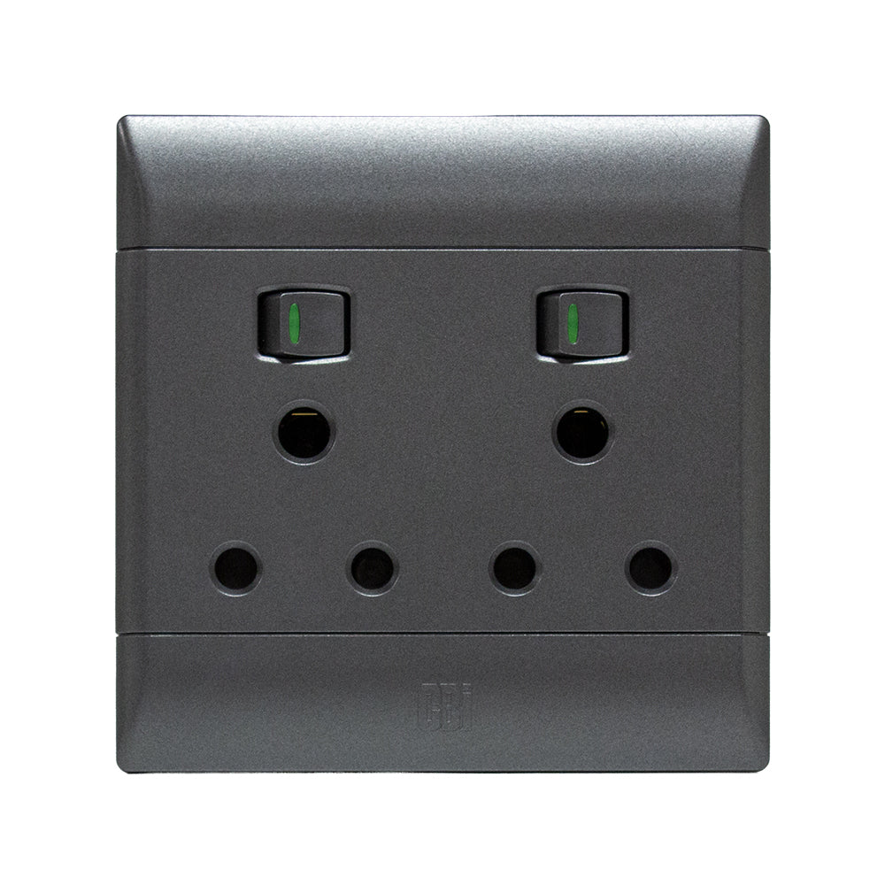 CBi Switch Ultra Double Switched Socket 4x4