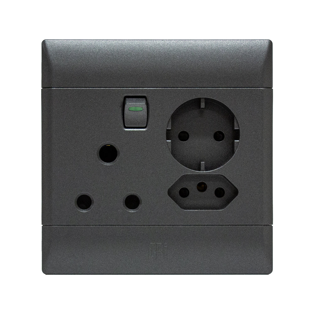 CBi Switch Ultra RSA + V-Slim + Schuko Combo Socket 4x4