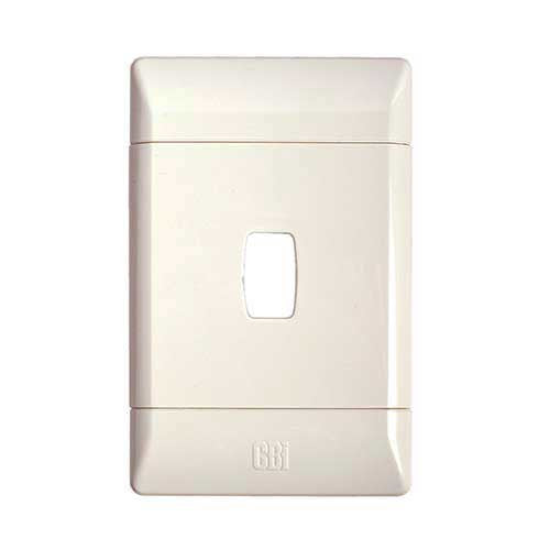 CBi PVC 1 Module Grid Plate 4x2 - White